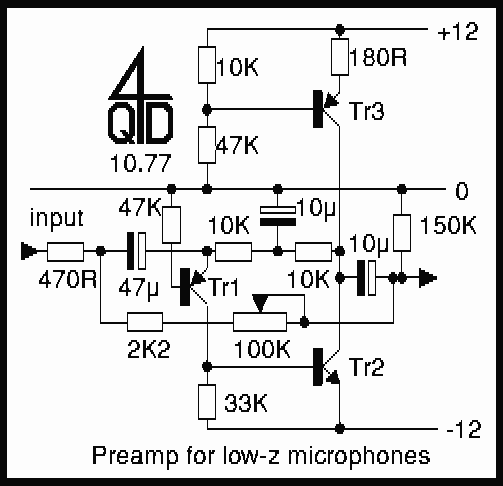 Audio preamplifier circuits circuit