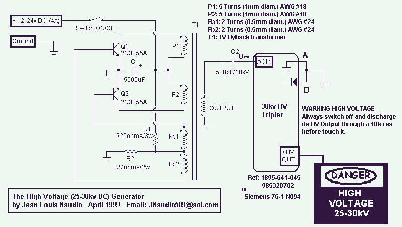 The 25-30kV DC Generator circuit