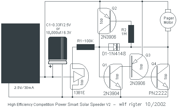 PowerSmart Solar Speeder, V2 – Circuit Schematic