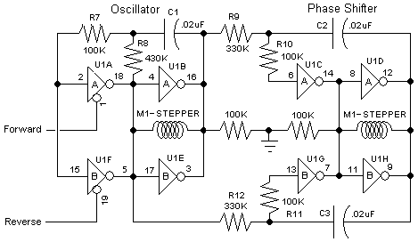 The "BEAM Stepper" drive circuit – Circuit Schematic