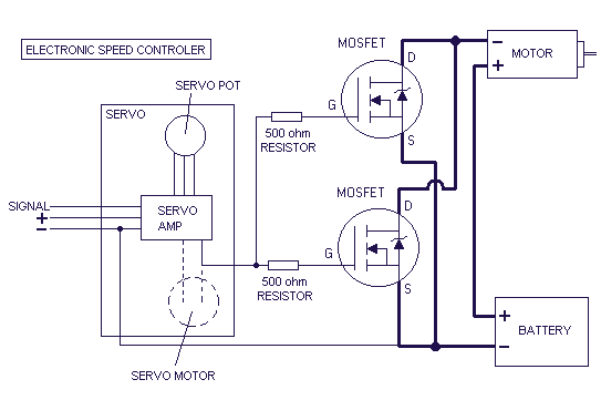 Speed Controler for R/C Models – Circuit Schematic