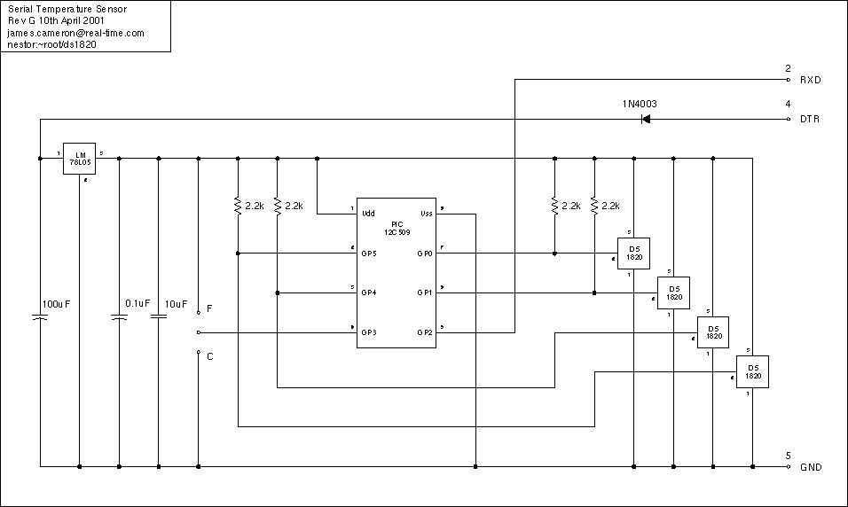 Temperature Sensor Project circuit
